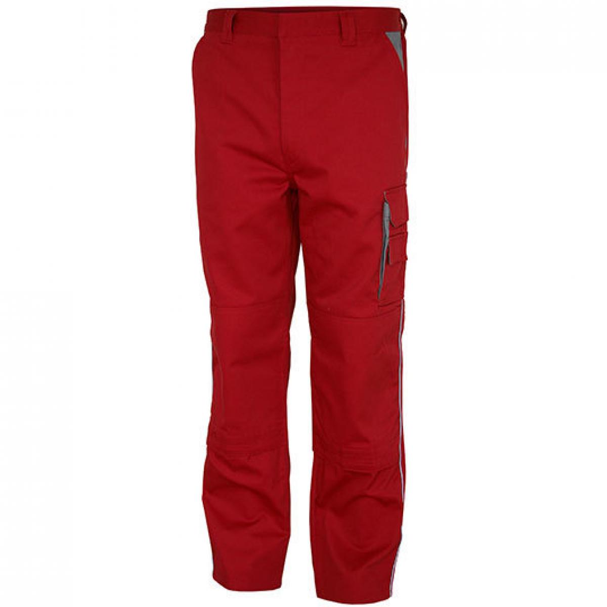 Hersteller: Carson Contrast Herstellernummer: CC709H Artikelbezeichnung: Herren Work Pants Arbeitshose / Bei 60 Grad waschbar Farbe: Red/Grey
