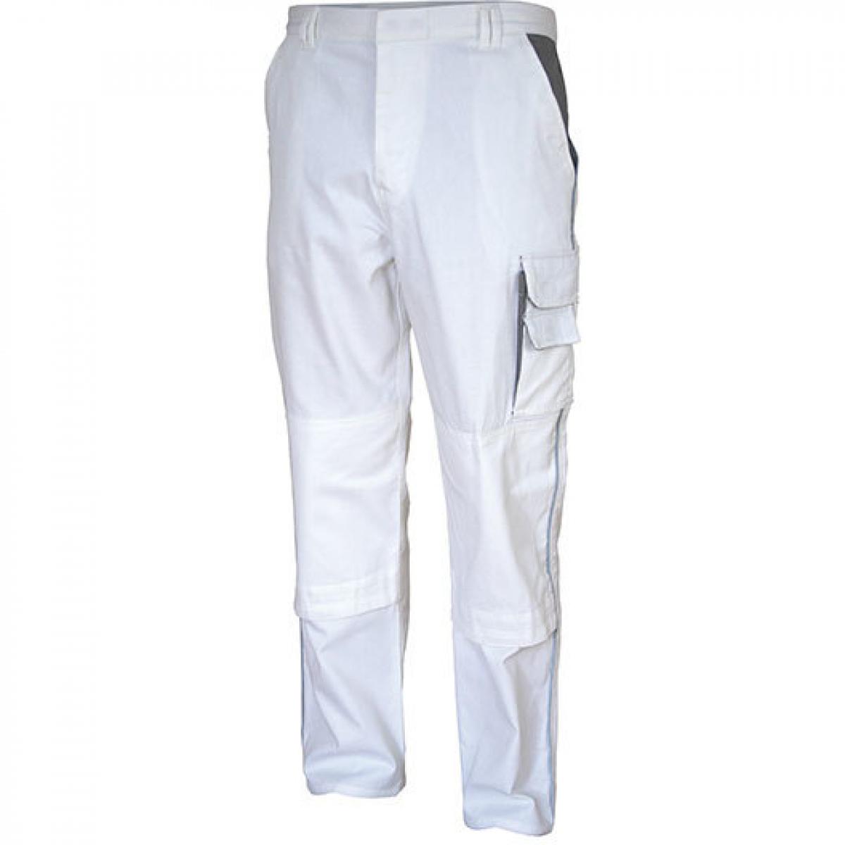 Hersteller: Carson Contrast Herstellernummer: CC709H Artikelbezeichnung: Herren Work Pants Arbeitshose / Bei 60 Grad waschbar Farbe: White/Grey
