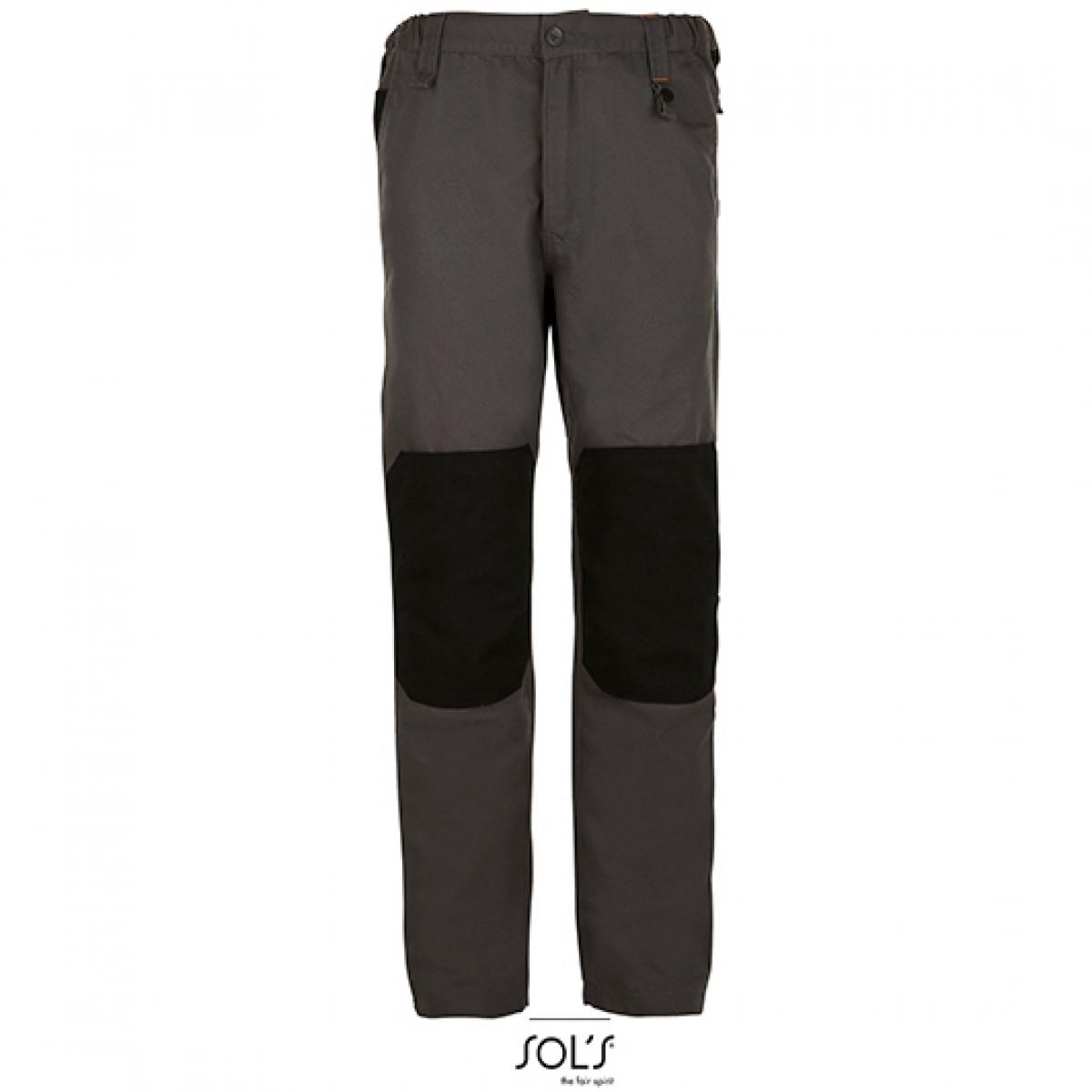 Hersteller: SOLs ProWear Herstellernummer: 01560 Artikelbezeichnung: Men´s Workwear Trousers - Metal Pro Arbeitshose Farbe: Dark Grey (Solid)/Black