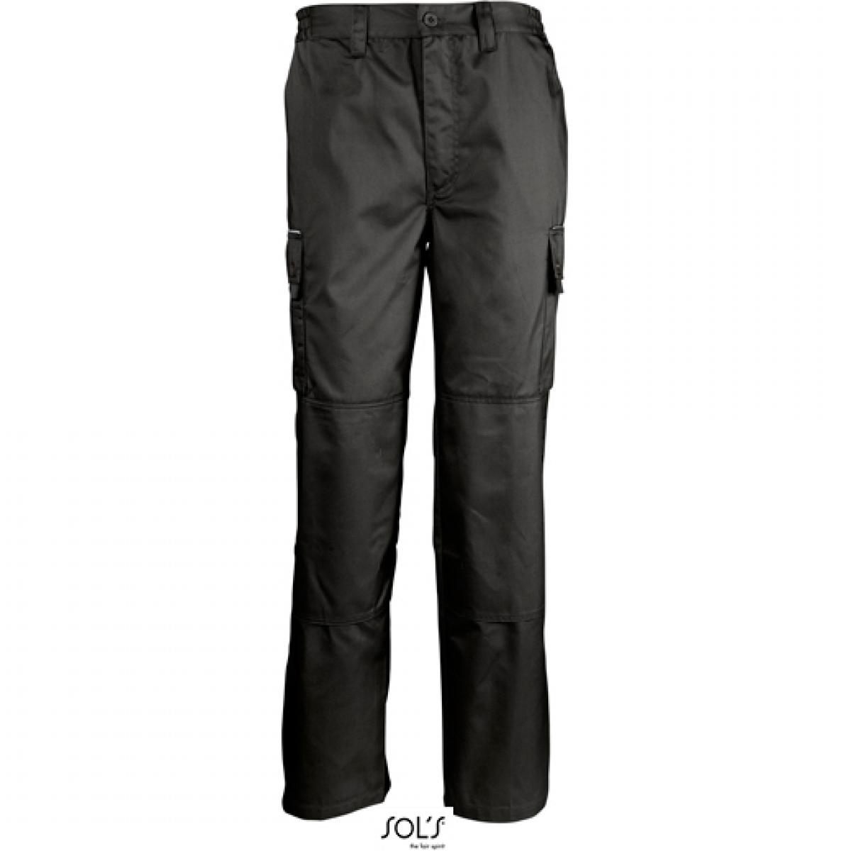 Hersteller: SOLs ProWear Herstellernummer: 80600 Artikelbezeichnung: Herren Workwear Trousers Active Pro / Waschbar bis 60 °C Farbe: Black
