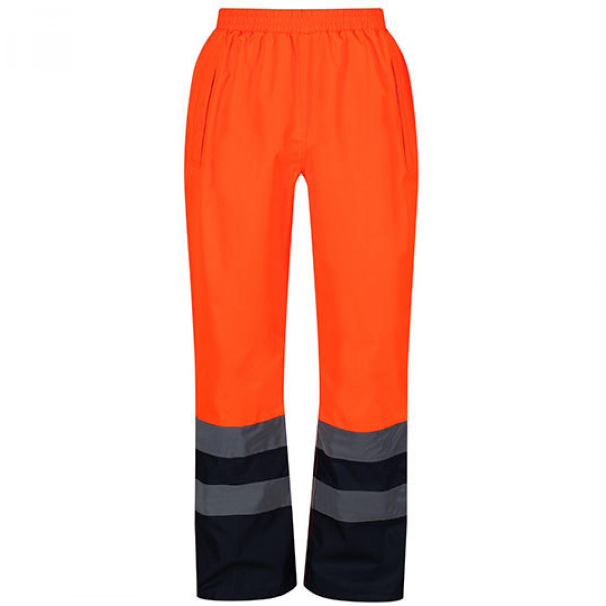Hersteller: Regatta Herstellernummer: TRW505 Artikelbezeichnung: Herren Hi-Vis Pro Over Trousers nach EN 343 Klasse 3:3 Farbe: Orange/Navy