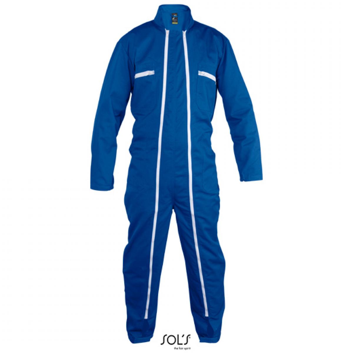 Hersteller: SOLs ProWear Herstellernummer: 80901 Artikelbezeichnung: Workwear Overall Jupiter Pro - Waschbar bis 60 °C Farbe: Bugatti Blue