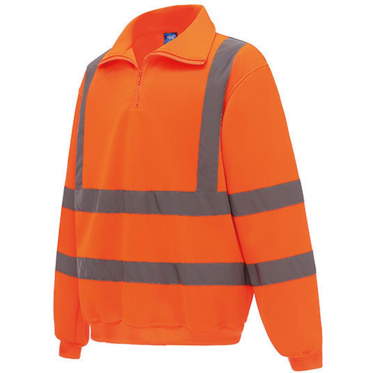 Hersteller: YOKO Herstellernummer: HVK06 Artikelbezeichnung: Hi Vis 1/4 Zip Sweatshirt - EN ISO 20471:2013 Klasse 3 Farbe: Hi-Vis Orange