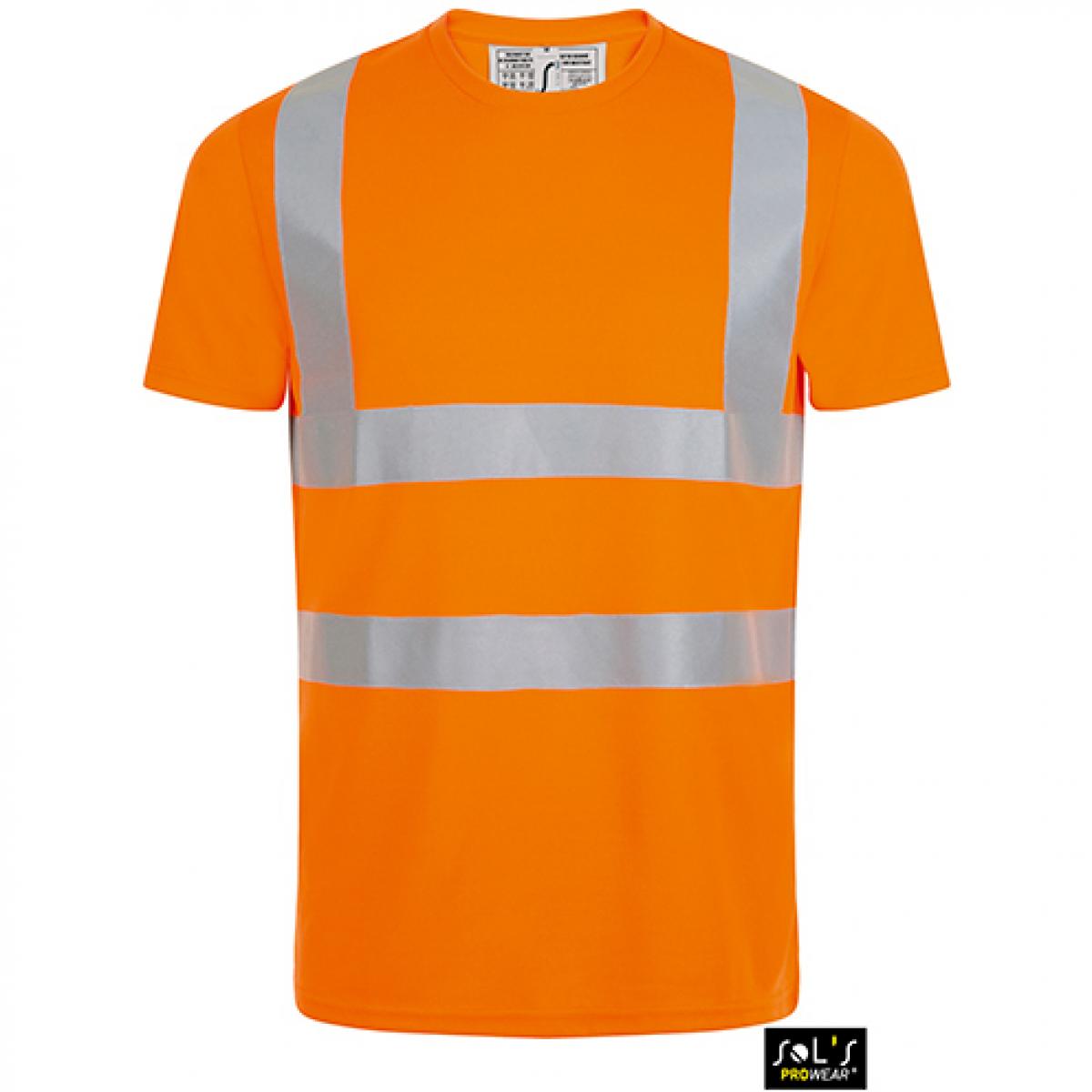 Signal Neon T-Shirt  Herren S 5XL XXXXL Safety Shirt  Baustelle Sicherheit 