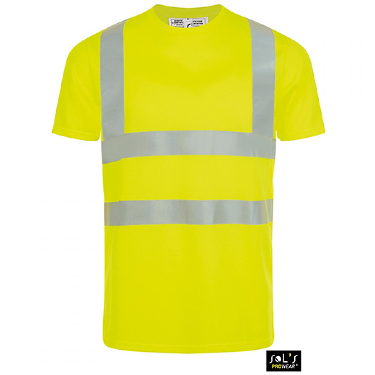 Hersteller: SOLs ProWear Herstellernummer: 01721 Artikelbezeichnung: Herren Mercure Pro Arbeits-/Sicherheits T-Shirt Farbe: Neon Yellow