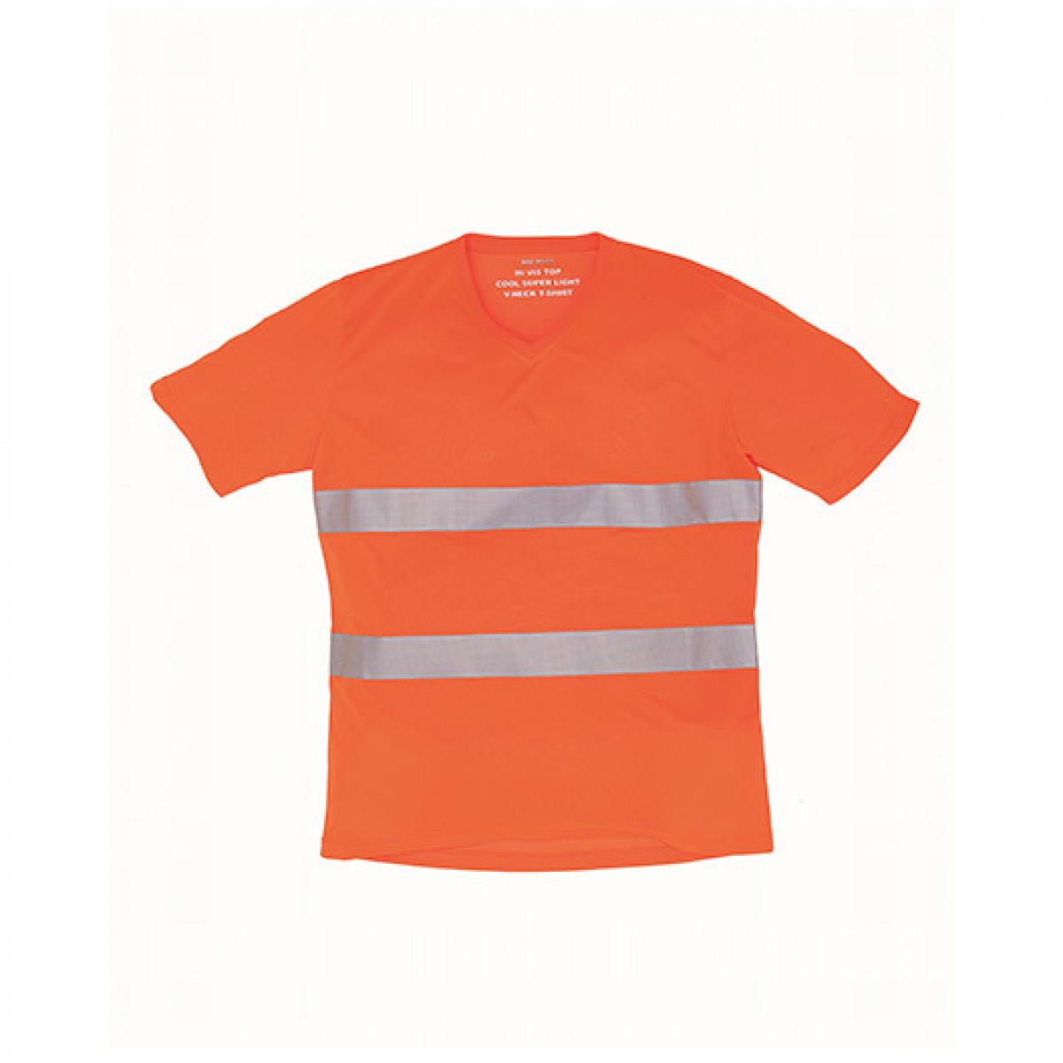 Hersteller: YOKO Herstellernummer: HVJ910 Artikelbezeichnung: Herren Hi Vis Top Cool Super Light V-Neck Arbeits T-Shirt Farbe: Hi-Vis Orange