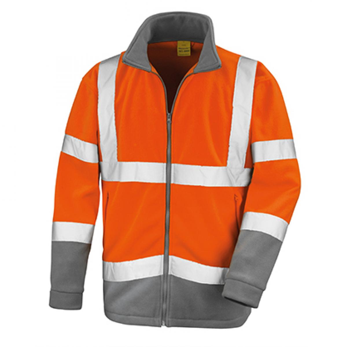 Hersteller: Result Herstellernummer: R329X Artikelbezeichnung: Safety Microfleece Arbeits Jacke Farbe: Fluorescent Orange/Workguard Grey