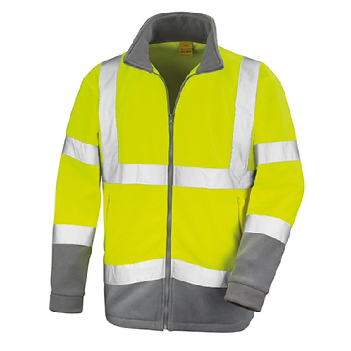Hersteller: Result Herstellernummer: R329X Artikelbezeichnung: Safety Microfleece Arbeits Jacke Farbe: Fluorescent Yellow/Workguard Grey