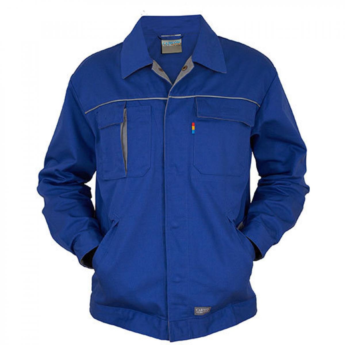 Hersteller: Carson Contrast Herstellernummer: CC710 Artikelbezeichnung: Herren Contrast Work Jacket / Bei 60 Grad waschbar Farbe: Royal/Grey