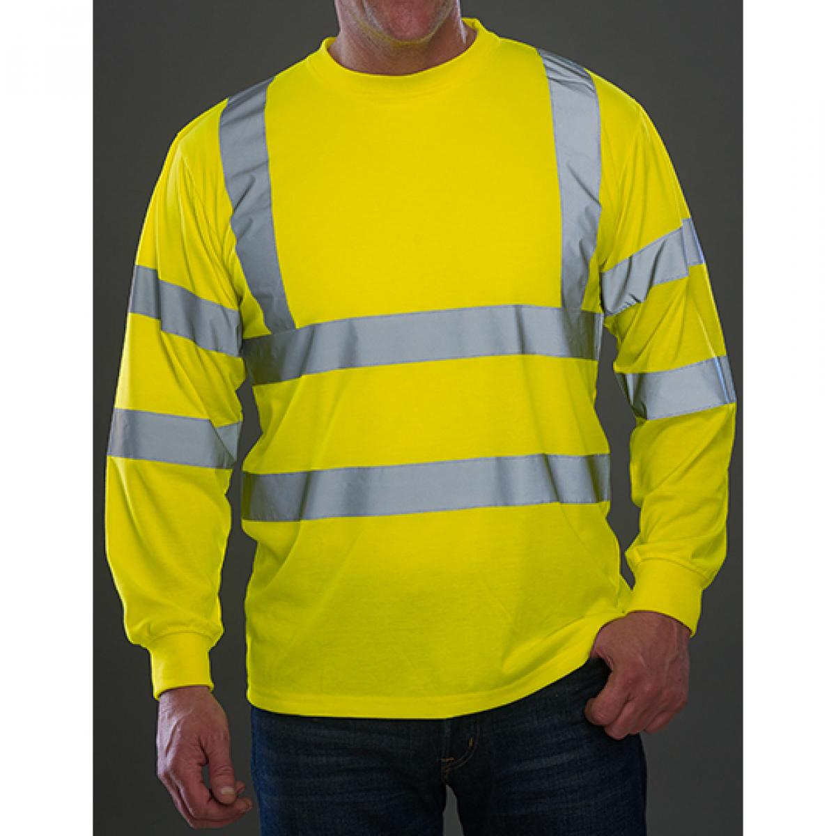Hersteller: YOKO Herstellernummer: HVJ420 Artikelbezeichnung: Hi Vis Long Sleeve T-Shirt - EN ISO 20471:2013 Class 3 Farbe: Hi-Vis Yellow