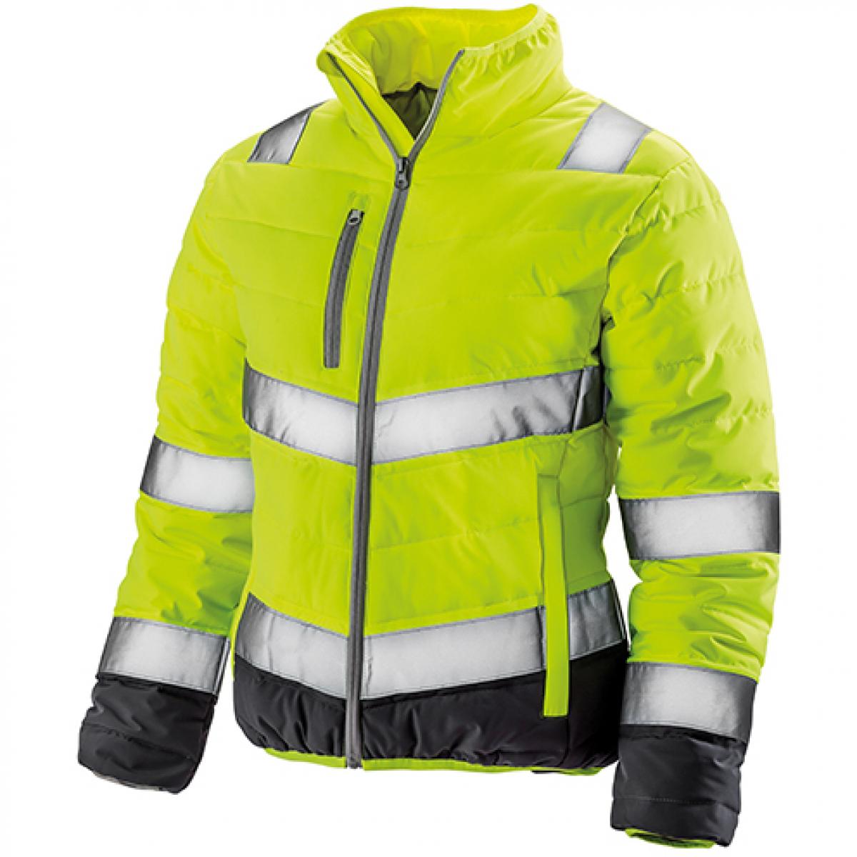 Hersteller: Result Herstellernummer: R325F Artikelbezeichnung: Damen Soft Padded Safety Jacket  ISO EN20471:2013 Klasse 2 Farbe: Fluorescent Yellow/Grey
