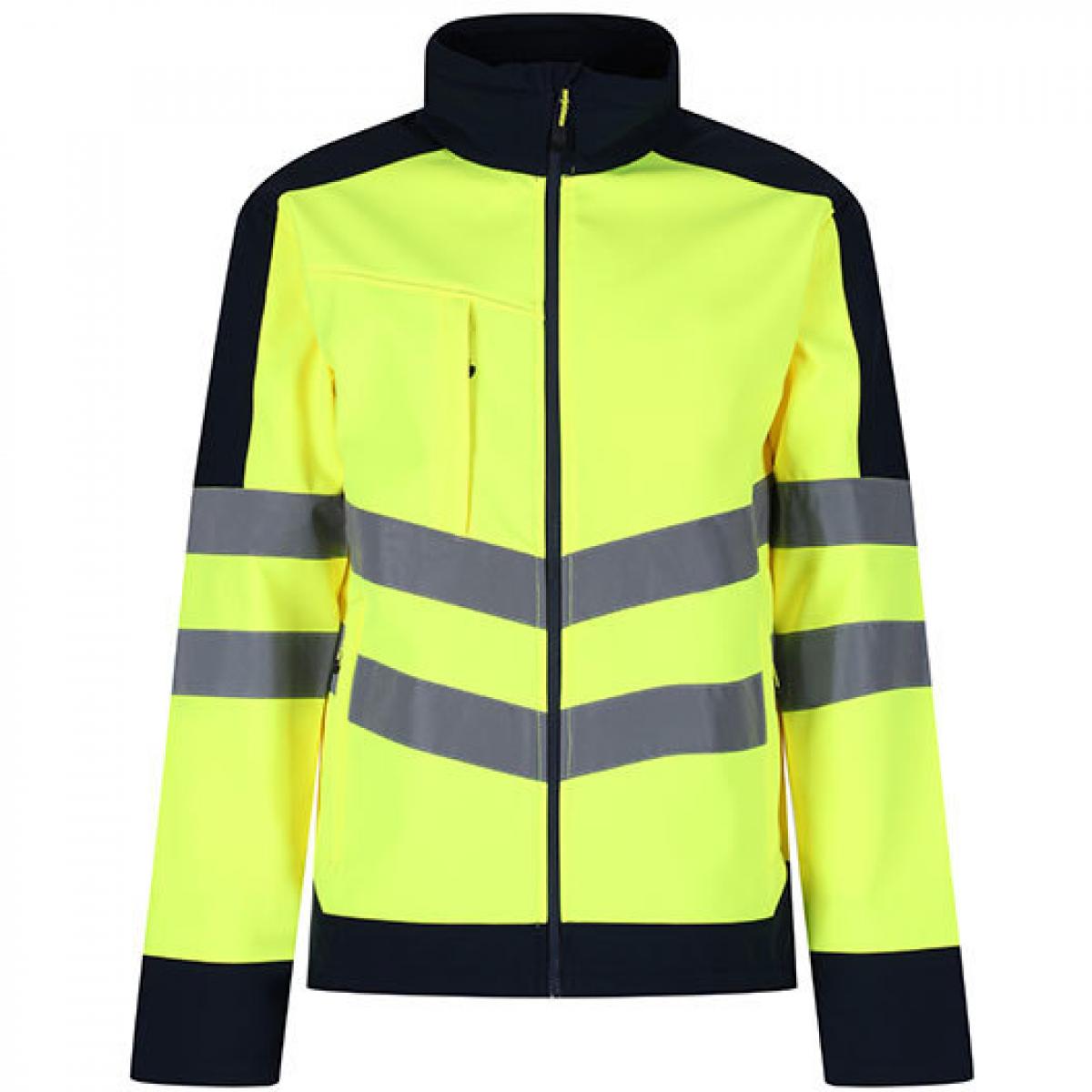 Hersteller: Regatta Herstellernummer: TRA625 Artikelbezeichnung: Herren Hi-Vis Pro Softshell Arbeitsjacke Farbe: Yellow/Navy