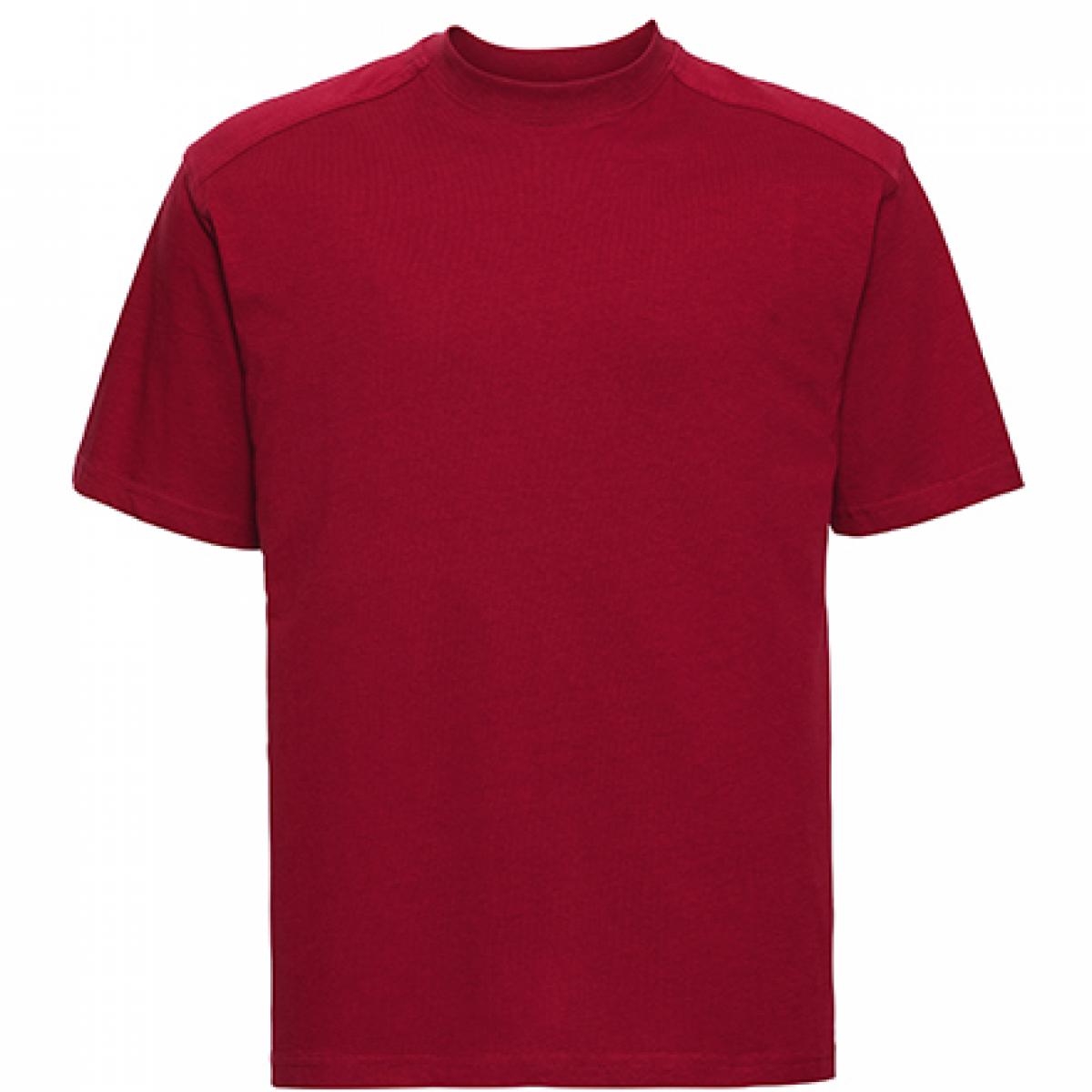 Hersteller: Russell Herstellernummer: R-010M-0 Artikelbezeichnung: Workwear Herren T-Shirt - Waschbar bis 60 °C -  bis 4XL Farbe: Classic Red