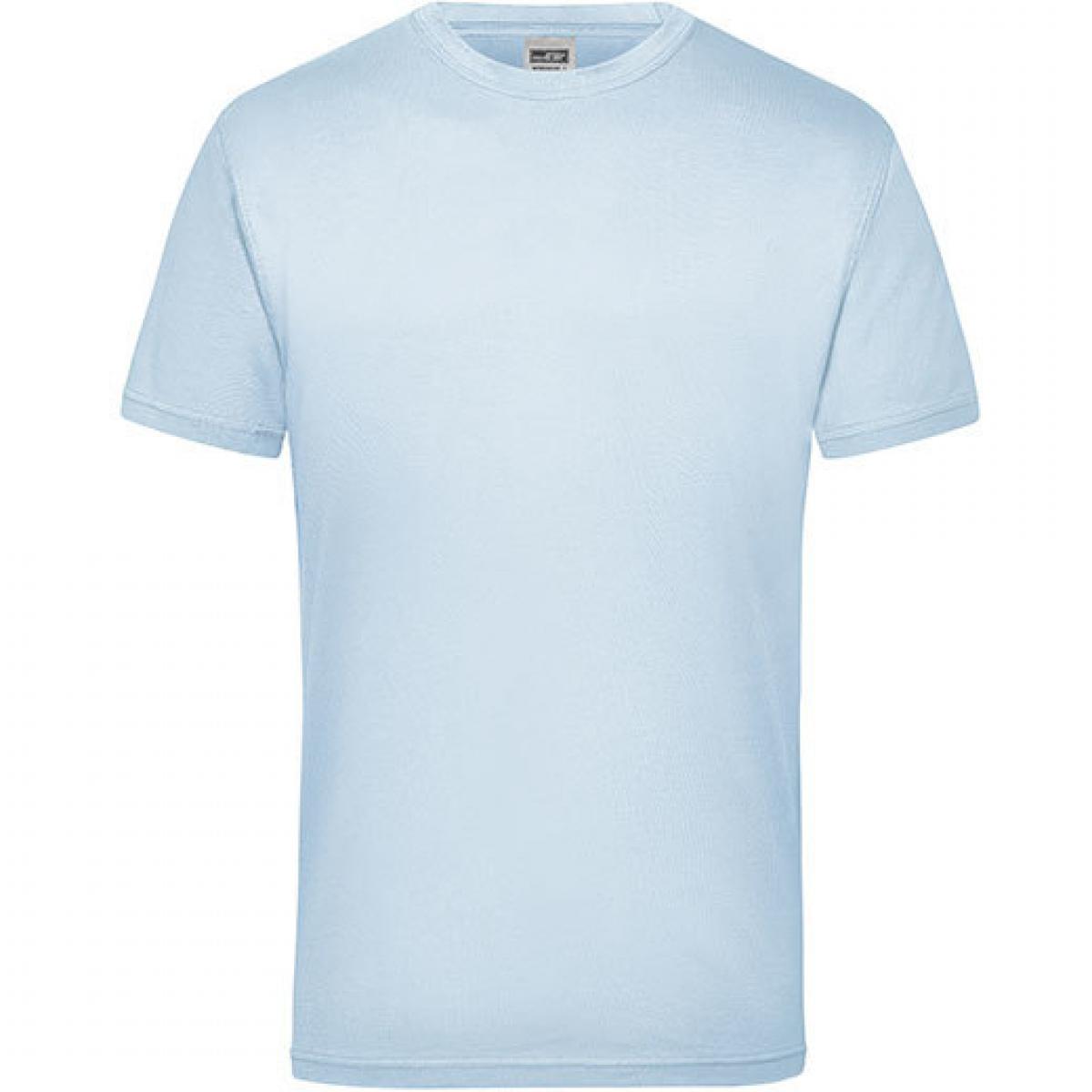 Hersteller: James+Nicholson Herstellernummer: JN 800 Artikelbezeichnung: Workwear Herren T-Shirt - waschbar bis 60 °C Farbe: Light Blue