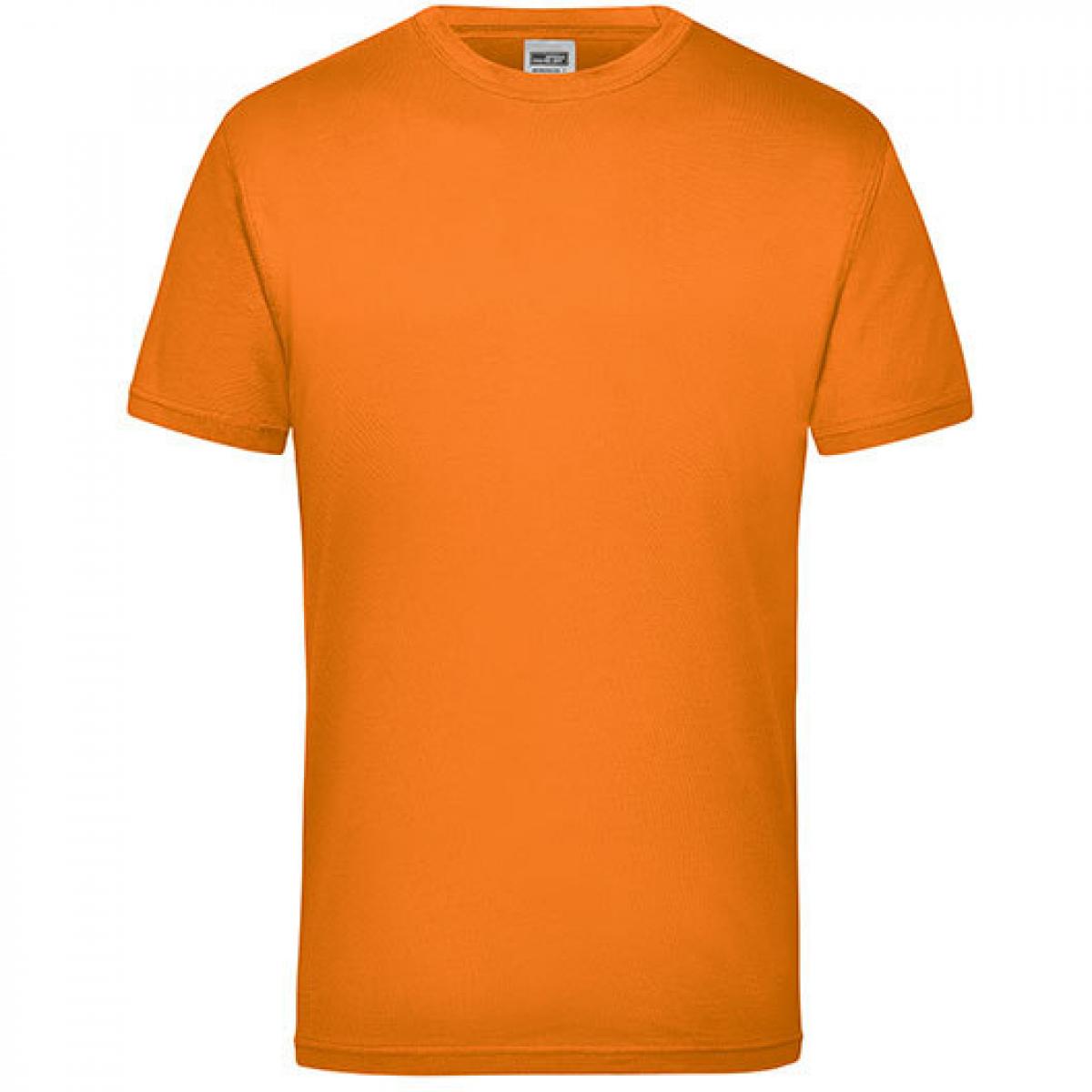 Hersteller: James+Nicholson Herstellernummer: JN 800 Artikelbezeichnung: Workwear Herren T-Shirt - waschbar bis 60 °C Farbe: Orange