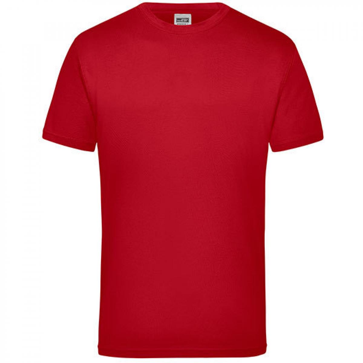 Hersteller: James+Nicholson Herstellernummer: JN 800 Artikelbezeichnung: Workwear Herren T-Shirt - waschbar bis 60 °C Farbe: Red