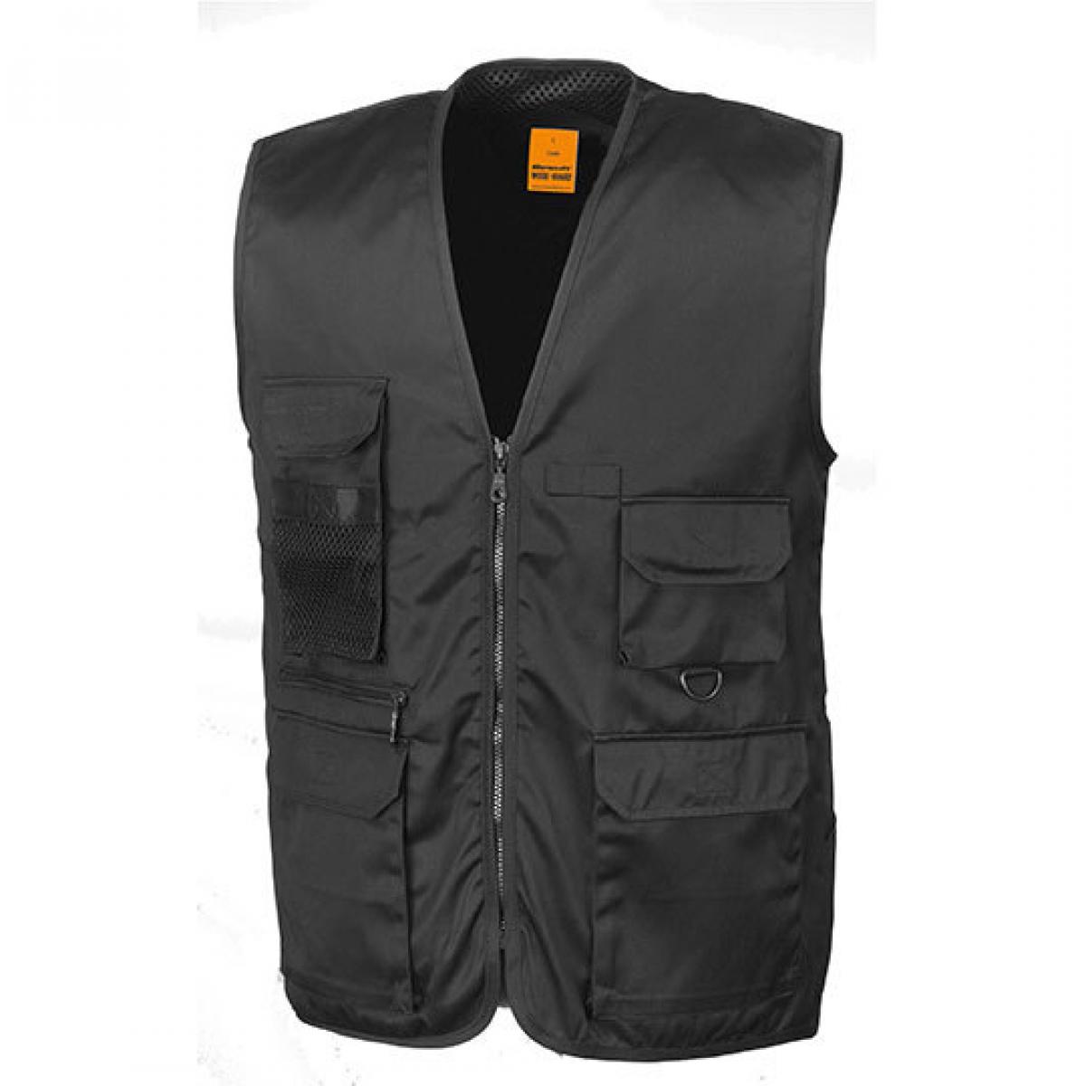 Hersteller: Result WORK-GUARD Herstellernummer: R45X Artikelbezeichnung: Herren Arbeitsweste Safari Vest Farbe: Black