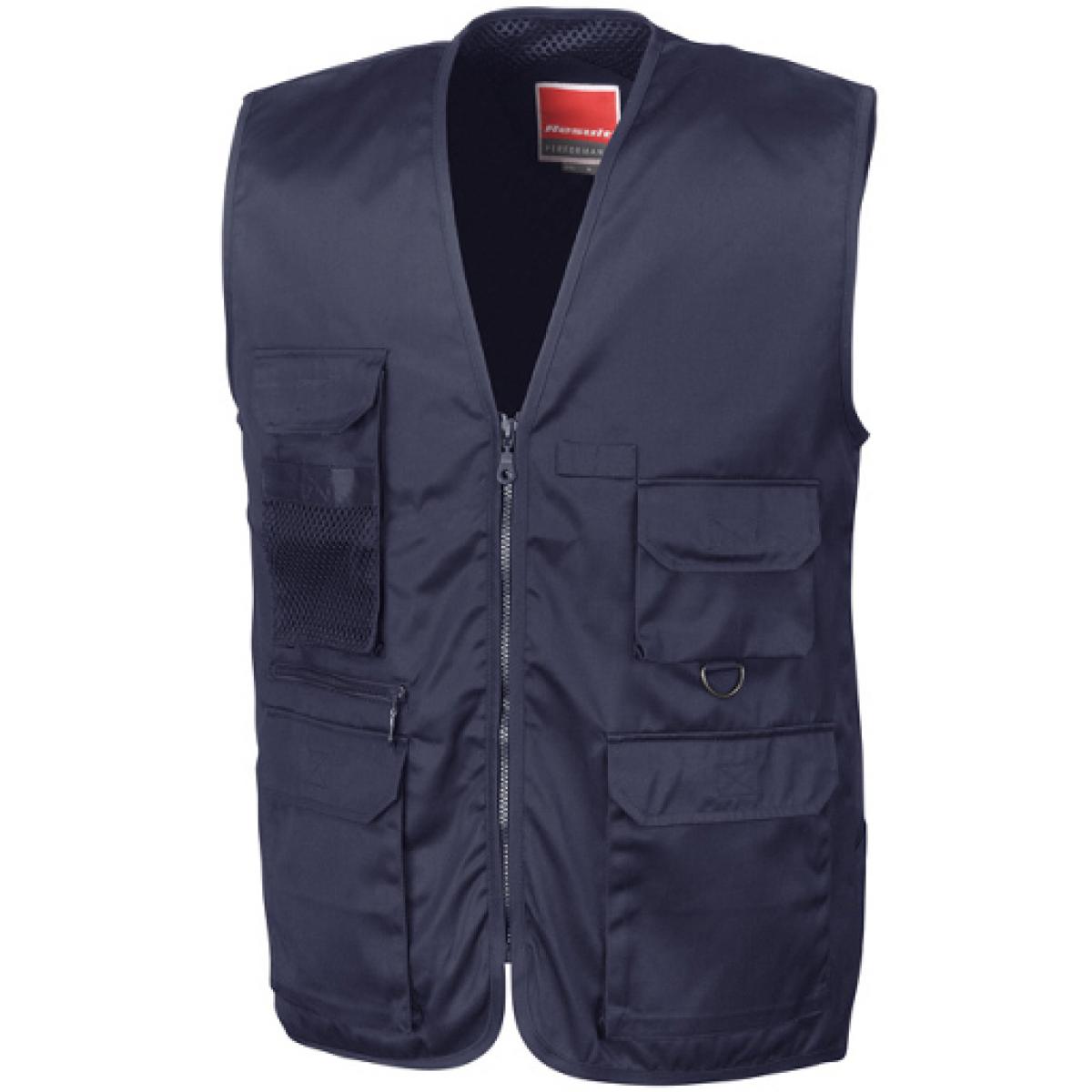 Hersteller: Result WORK-GUARD Herstellernummer: R45X Artikelbezeichnung: Herren Arbeitsweste Safari Vest Farbe: Midnight Navy