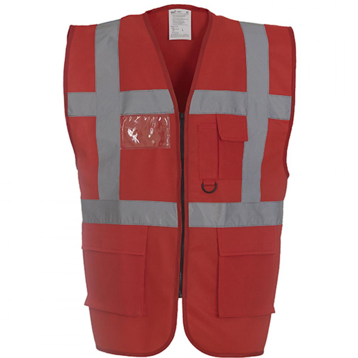 Hersteller: YOKO Herstellernummer: HVW801 Artikelbezeichnung: Herren Multi-Functional Executive Waistcoat Farbe: Red