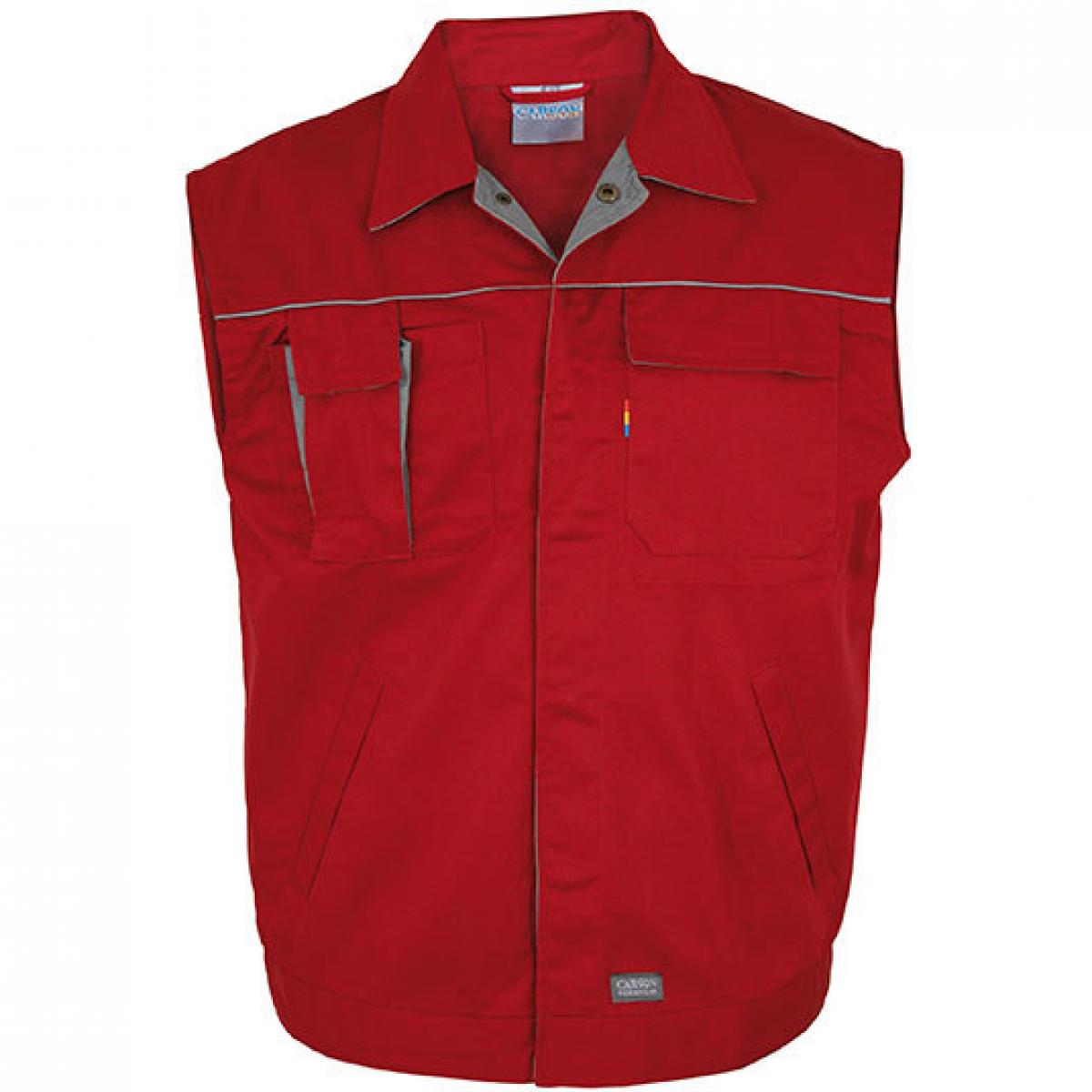 Hersteller: Carson Contrast Herstellernummer: CC700 Artikelbezeichnung: Herren Contrast Work Vest / Bei 60 Grad waschbar Farbe: Red/Grey