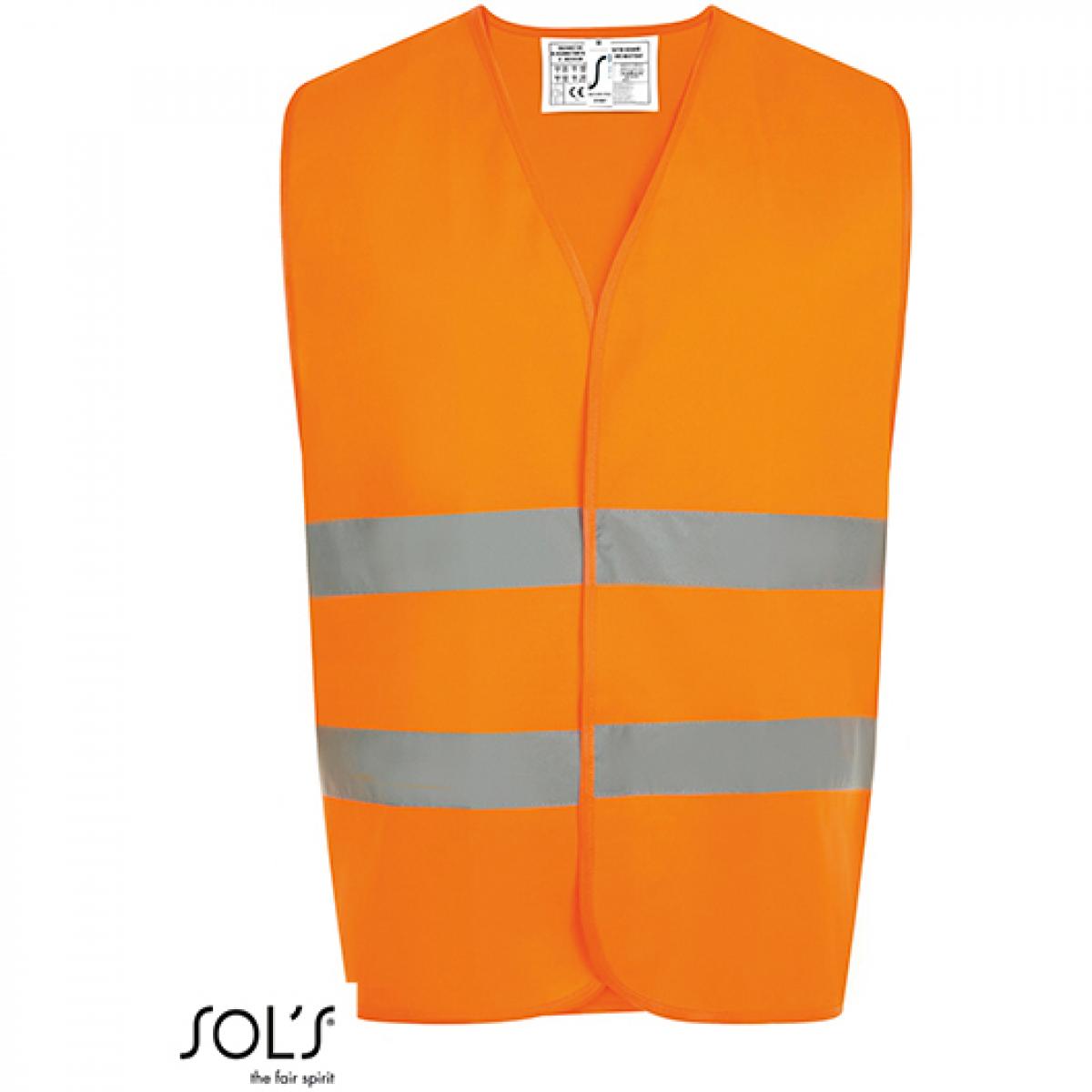 Hersteller: SOLs ProWear Herstellernummer: 01691 Artikelbezeichnung: Herren Secure Pro Unisey Safety Vest Farbe: Neon Orange