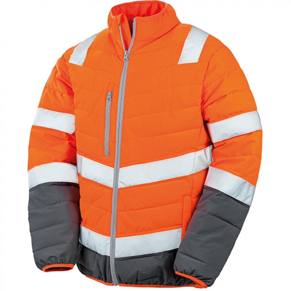Hersteller: Result Herstellernummer: R325M Artikelbezeichnung: Herren Soft Padded Safety Jacke / ISO EN20471:2013 Klasse 2 Farbe: Fluorescent Orange/Grey