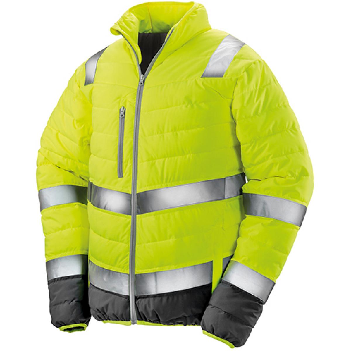Hersteller: Result Herstellernummer: R325M Artikelbezeichnung: Herren Soft Padded Safety Jacke / ISO EN20471:2013 Klasse 2 Farbe: Fluorescent Yellow/Grey