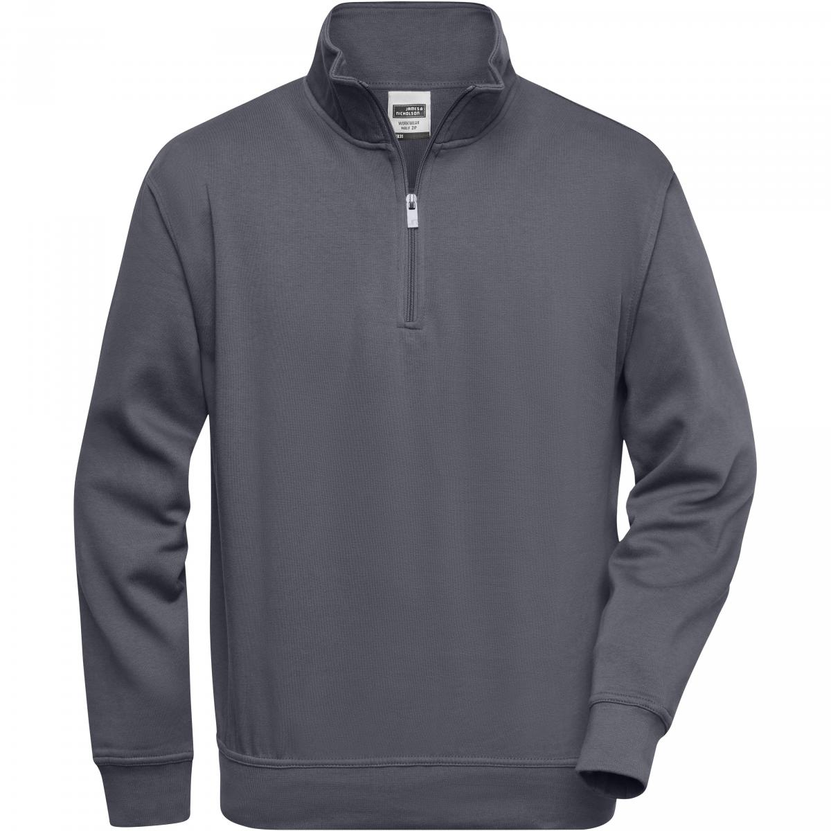 Hersteller: James+Nicholson Herstellernummer: JN831 Artikelbezeichnung: Workwear Half Zip Sweatshirt +Waschbar bis 60 °C Farbe: Carbon