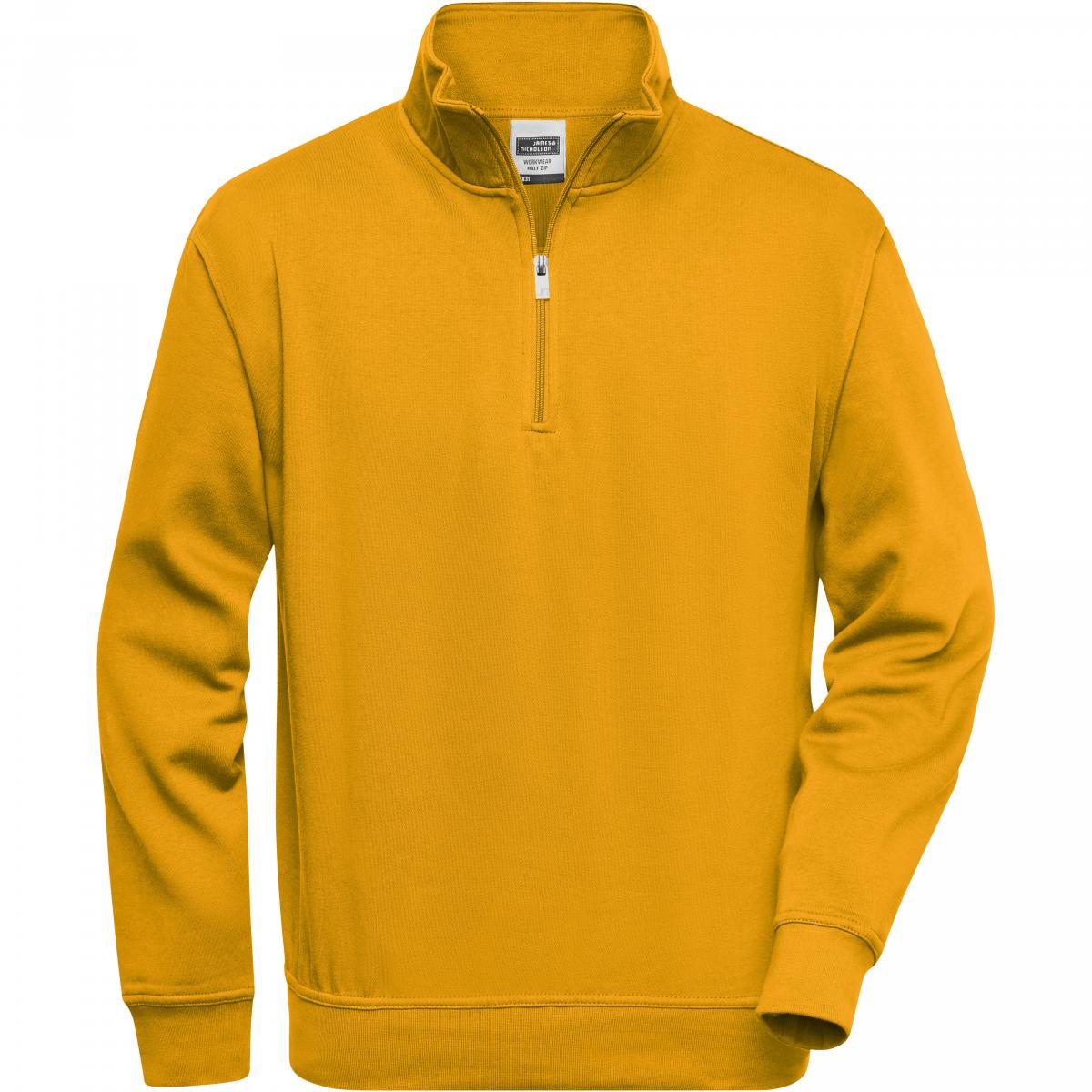 Hersteller: James+Nicholson Herstellernummer: JN831 Artikelbezeichnung: Workwear Half Zip Sweatshirt +Waschbar bis 60 °C Farbe: Gold Yellow