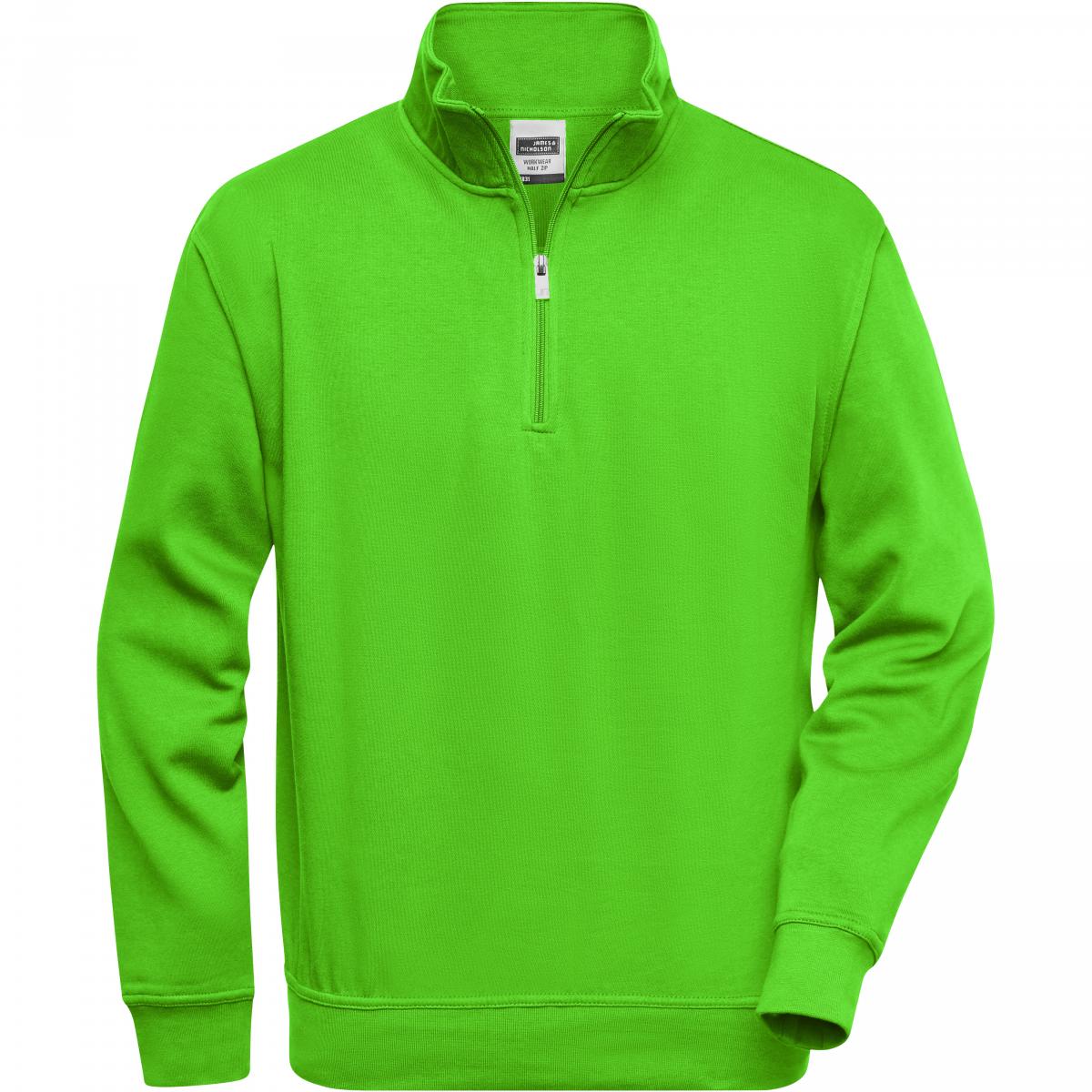 Hersteller: James+Nicholson Herstellernummer: JN831 Artikelbezeichnung: Workwear Half Zip Sweatshirt +Waschbar bis 60 °C Farbe: Lime Green