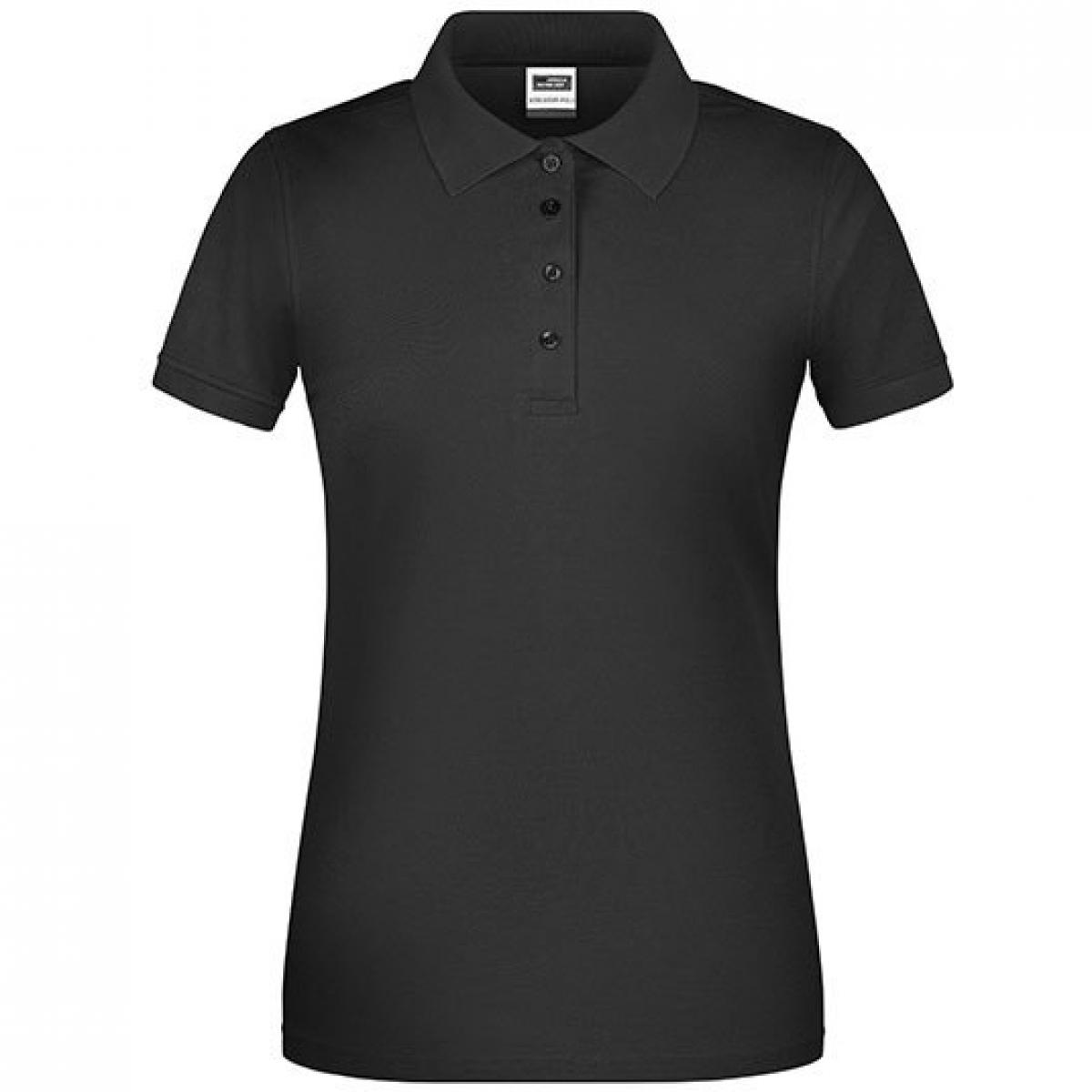 Hersteller: James+Nicholson Herstellernummer: JN873 Artikelbezeichnung: Damen Bio Workwear Polo, Waschbar bis 60 °C Farbe: Black