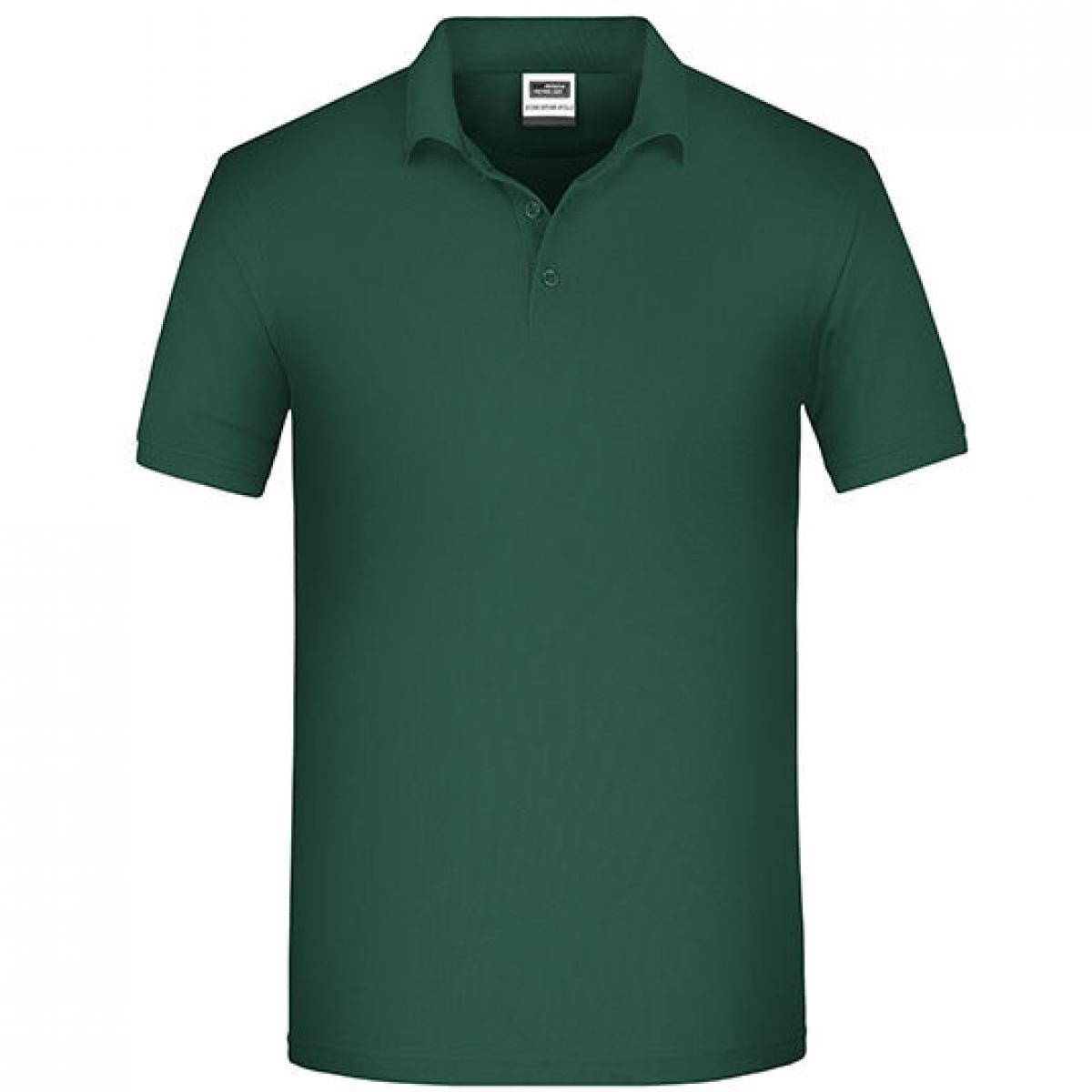 Hersteller: James+Nicholson Herstellernummer: JN874 Artikelbezeichnung: Herren Bio Workwear Polo, Bio-Baumwolle und Polyester Farbe: Dark Green