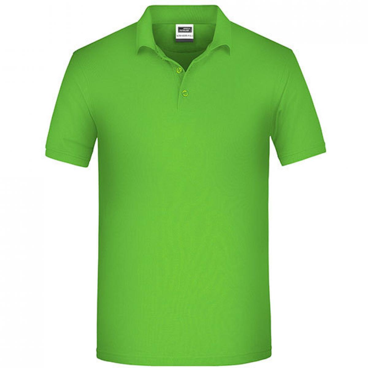 Hersteller: James+Nicholson Herstellernummer: JN874 Artikelbezeichnung: Herren Bio Workwear Polo, Bio-Baumwolle und Polyester Farbe: Lime Green