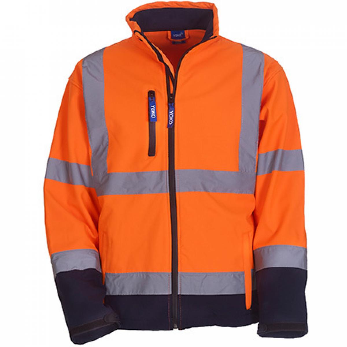 Hersteller: YOKO Herstellernummer: HVK09 Artikelbezeichnung: High Visibility 2 Bands & Braces Softshell Jacket Farbe: Hi-Vis Orange/Navy