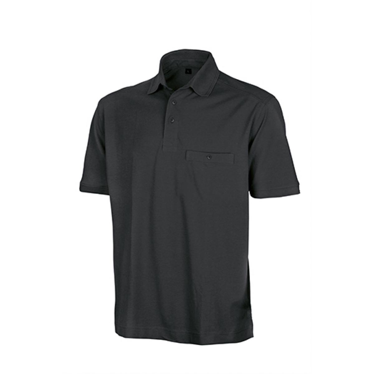 Hersteller: Result WORK-GUARD Herstellernummer: R312X Artikelbezeichnung: Herren Apex Polo Shirt / Strapazierfähig aus Mischgewebe Farbe: Black
