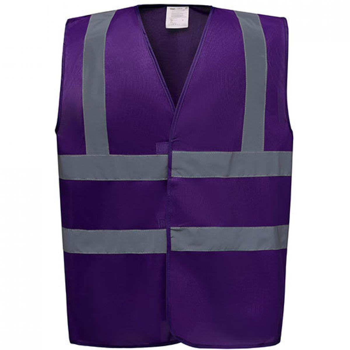 Hersteller: YOKO Herstellernummer: HVW100 Artikelbezeichnung: Sicherheitsweste High Visibility 2 Bands & Braces Waistcoat Farbe: Purple