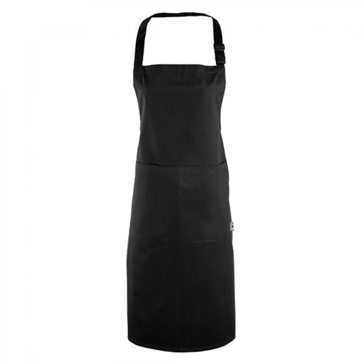 Hersteller: Premier Workwear Herstellernummer: PR112 Artikelbezeichnung: Latzschürze (Fairtrade Baumwolle) 60 x 84 cm Farbe: Black