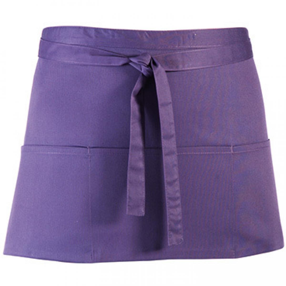 Hersteller: Premier Workwear Herstellernummer: PR155 Artikelbezeichnung: Taschenschürze ´Colours´ - 60 x 33 cm - Hauswäsche: bis 60 ° Farbe: Purple (ca. Pantone 269)