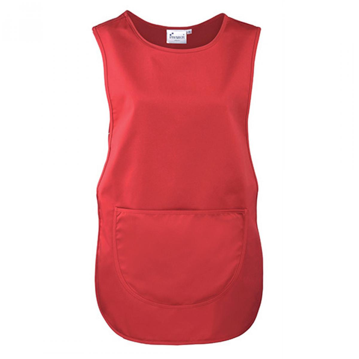 Hersteller: Premier Workwear Herstellernummer: PR171 Artikelbezeichnung: Women`s Pocket Tabard - Waschbar bis 60 °C Farbe: Red (ca. Pantone 200)