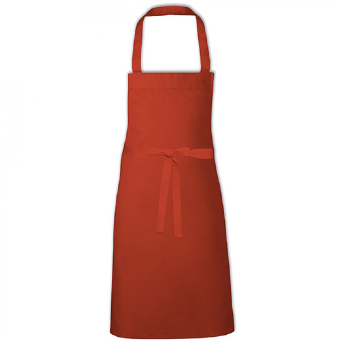 Hersteller: Link Kitchen Wear Herstellernummer: BBQ8073 Artikelbezeichnung: Barbecue Apron - 73 x 80 cm - Waschbar bis 60 °C Farbe: Terracotta (ca. Pantone 4840)