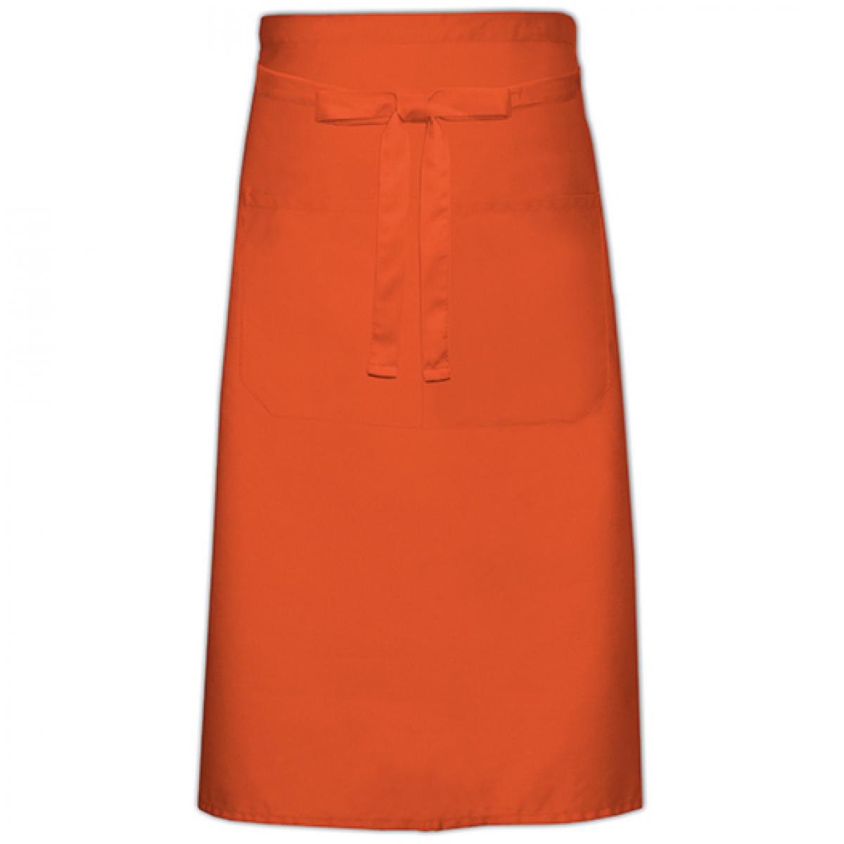 Hersteller: Link Kitchen Wear Herstellernummer: KS70100Z Artikelbezeichnung: Cook`s Apron with Pocket - 100 x 70 cm - Waschbar bis 60 °C Farbe: Orange