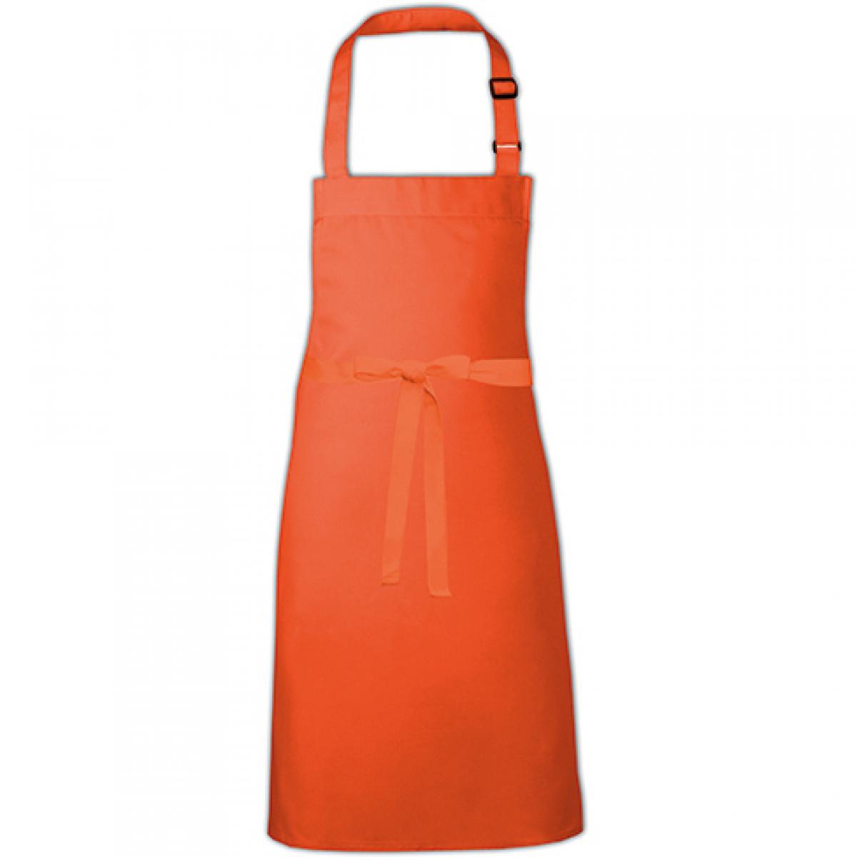 Hersteller: Link Kitchen Wear Herstellernummer: BBQ9073ADJ Artikelbezeichnung: Barbecue Apron adjustable 73 x 90 cm -  Waschbar bis 60 °C Farbe: Orange