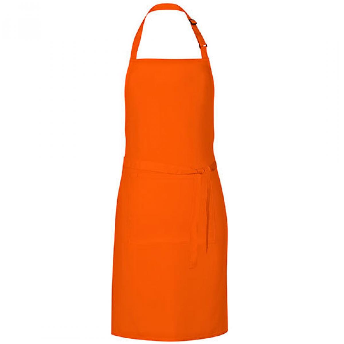 Hersteller: Link Kitchen Wear Herstellernummer: GS8572 Artikelbezeichnung: Grill Apron - 85 x 72 cm - Waschbar bis 60 °C Farbe: Orange (ca. Pantone 1655)