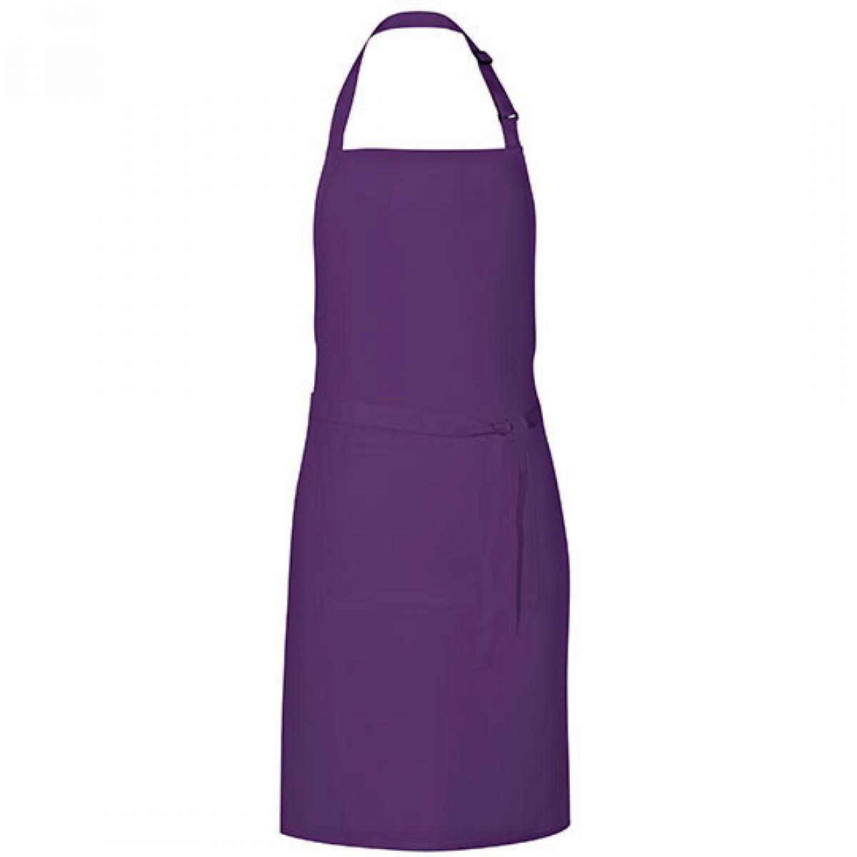 Hersteller: Link Kitchen Wear Herstellernummer: GS8572 Artikelbezeichnung: Grill Apron - 85 x 72 cm - Waschbar bis 60 °C Farbe: Purple (ca. Pantone 269)
