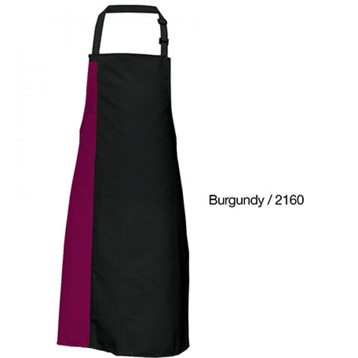 Hersteller: Link Kitchen Wear Herstellernummer: DS8572 Artikelbezeichnung: Duo Apron - 72 x 85 cm - Waschbar bis 60 °C Farbe: Black/Burgundy (ca. Pantone 216)