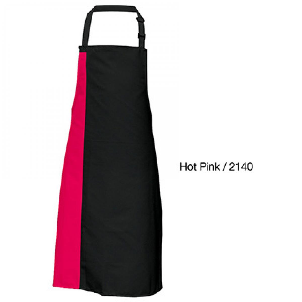 Hersteller: Link Kitchen Wear Herstellernummer: DS8572 Artikelbezeichnung: Duo Apron - 72 x 85 cm - Waschbar bis 60 °C Farbe: Black/Hot Pink (ca. Pantone 241c)