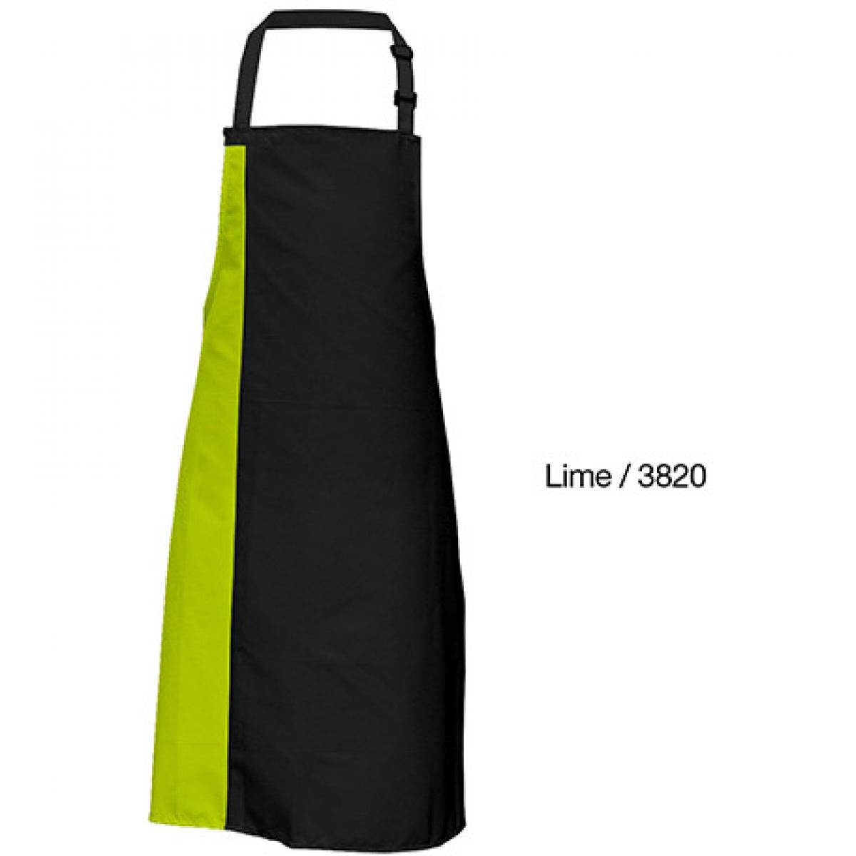 Hersteller: Link Kitchen Wear Herstellernummer: DS8572 Artikelbezeichnung: Duo Apron - 72 x 85 cm - Waschbar bis 60 °C Farbe: Black/Lime (ca. Pantone 382)
