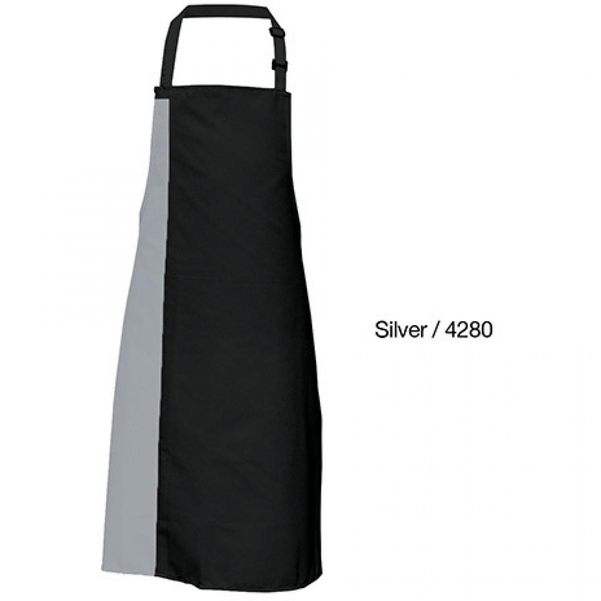 Hersteller: Link Kitchen Wear Herstellernummer: DS8572 Artikelbezeichnung: Duo Apron - 72 x 85 cm - Waschbar bis 60 °C Farbe: Black/Pale Grey (Silver) (ca. Pantone 428)