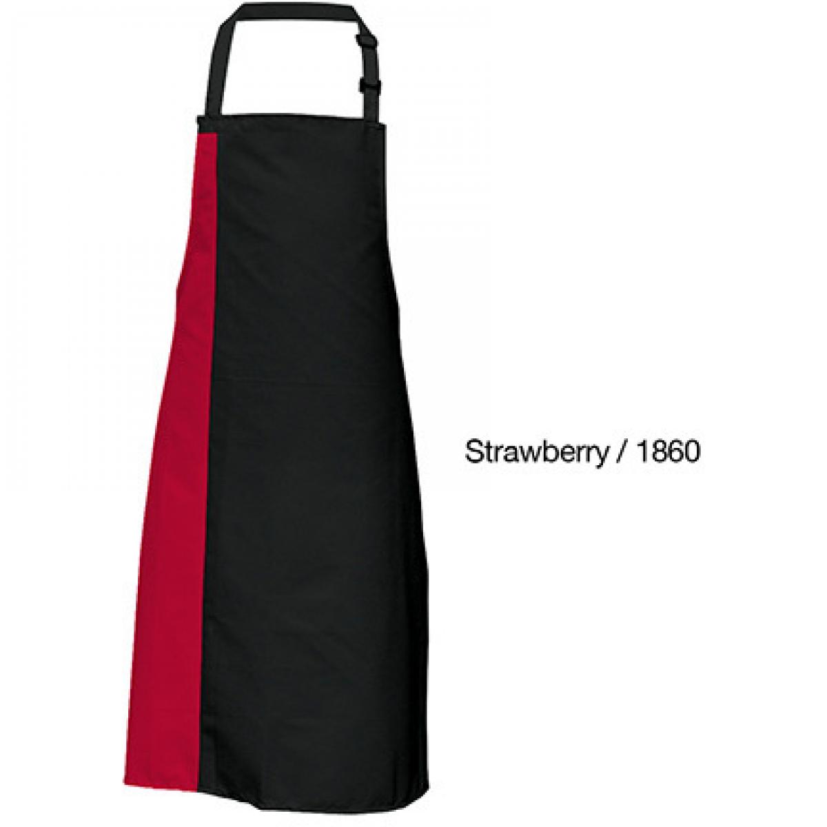 Hersteller: Link Kitchen Wear Herstellernummer: DS8572 Artikelbezeichnung: Duo Apron - 72 x 85 cm - Waschbar bis 60 °C Farbe: Black/Strawberry Red (ca. Pantone 186)