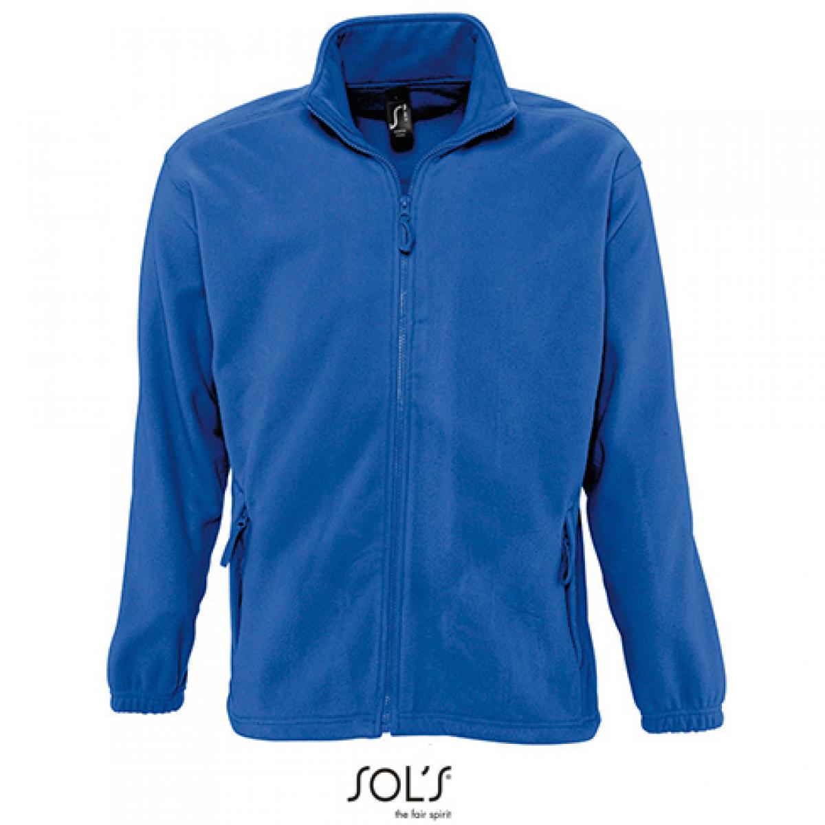 Hersteller: SOLs Herstellernummer: 55000 Artikelbezeichnung: Fleecejacket North / Herren Jacke bis 5XL Farbe: Royal Blue